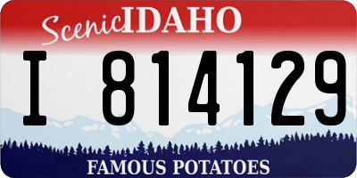 ID license plate I814129