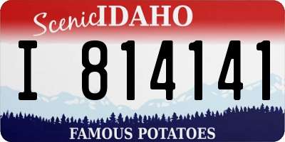 ID license plate I814141