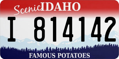 ID license plate I814142