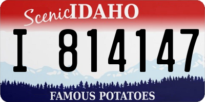 ID license plate I814147
