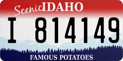 ID license plate I814149