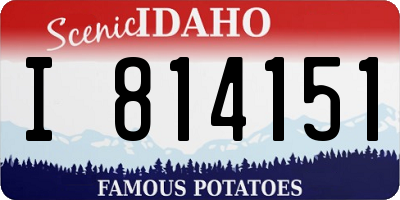 ID license plate I814151