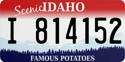 ID license plate I814152