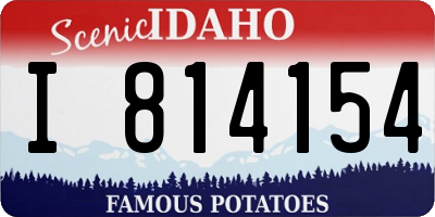 ID license plate I814154