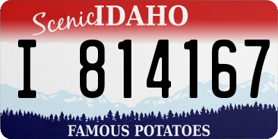 ID license plate I814167