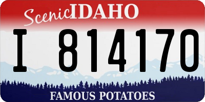 ID license plate I814170