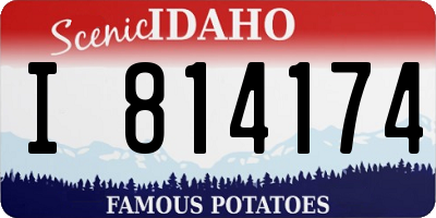 ID license plate I814174