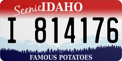 ID license plate I814176