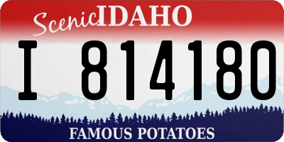 ID license plate I814180