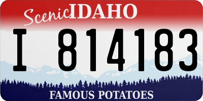 ID license plate I814183