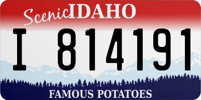 ID license plate I814191