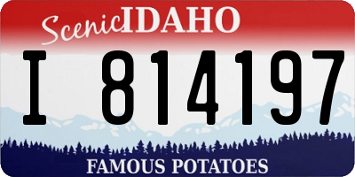 ID license plate I814197