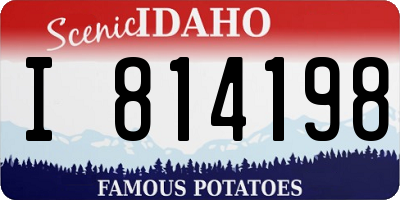 ID license plate I814198