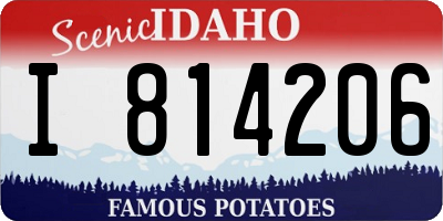 ID license plate I814206