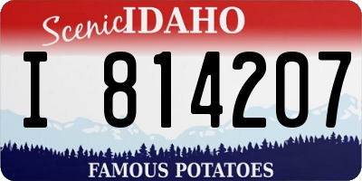 ID license plate I814207
