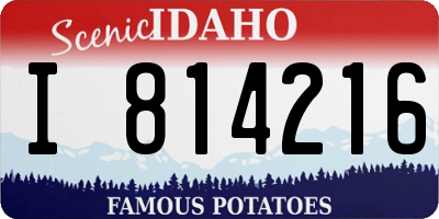 ID license plate I814216