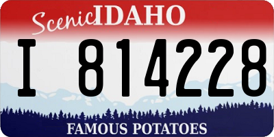 ID license plate I814228