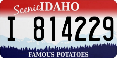 ID license plate I814229