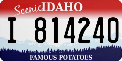 ID license plate I814240