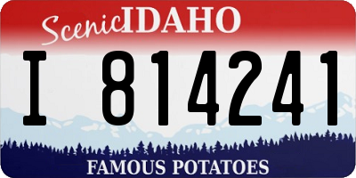 ID license plate I814241