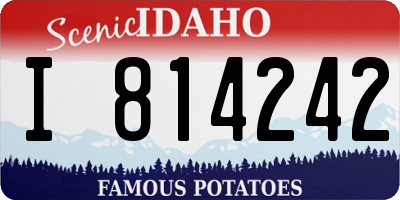 ID license plate I814242