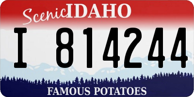 ID license plate I814244