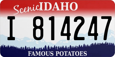 ID license plate I814247