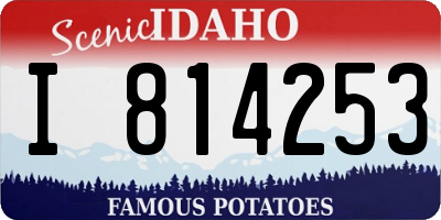 ID license plate I814253