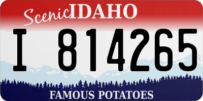 ID license plate I814265