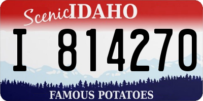 ID license plate I814270