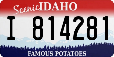 ID license plate I814281