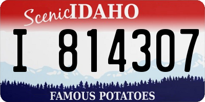 ID license plate I814307
