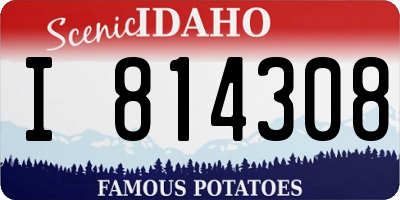 ID license plate I814308