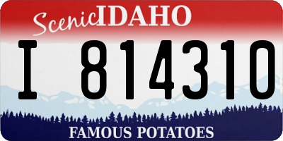 ID license plate I814310