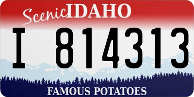 ID license plate I814313