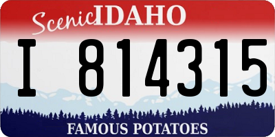 ID license plate I814315