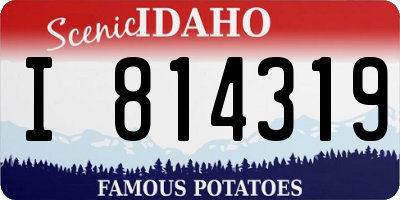 ID license plate I814319