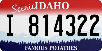 ID license plate I814322