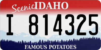 ID license plate I814325