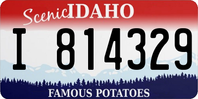 ID license plate I814329