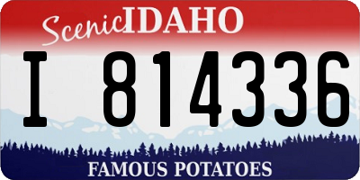 ID license plate I814336
