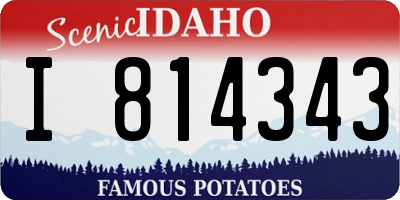 ID license plate I814343