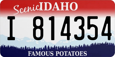ID license plate I814354