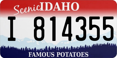 ID license plate I814355