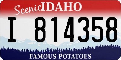 ID license plate I814358