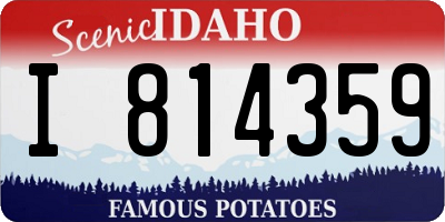 ID license plate I814359