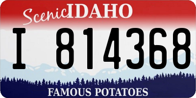 ID license plate I814368