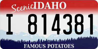 ID license plate I814381