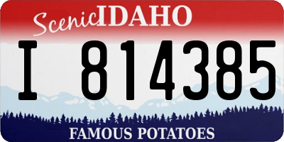 ID license plate I814385