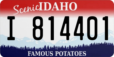 ID license plate I814401
